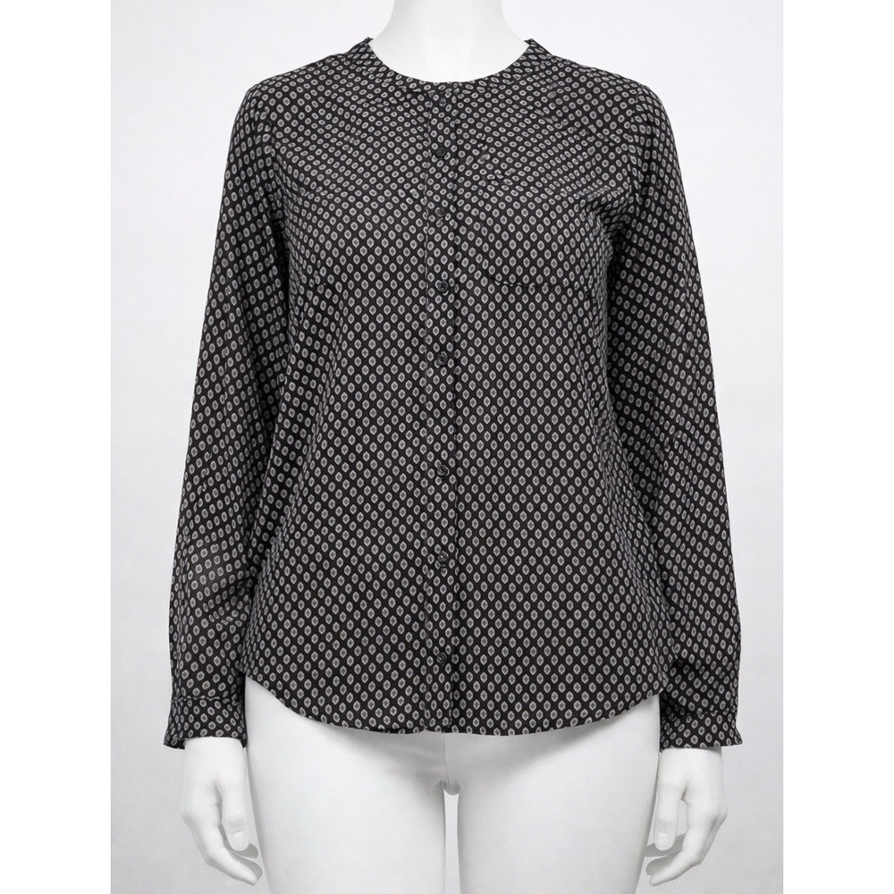 Apt. 9 Black Patterned‎ Hi Lo Dressy Women's Blouse, Size 0X